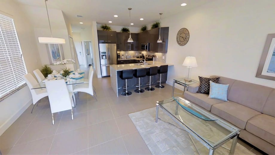 Sala de jantar e cozinha